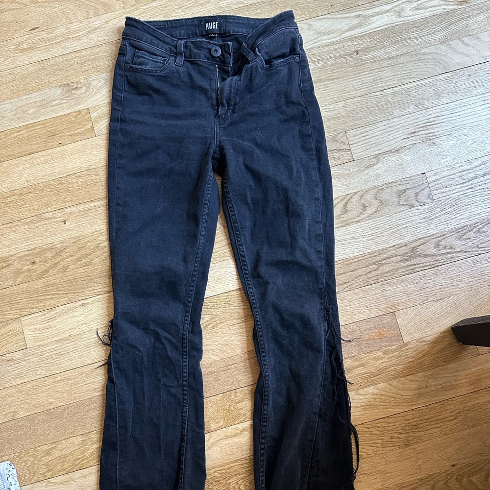 Paige ankle jeans with fray detail